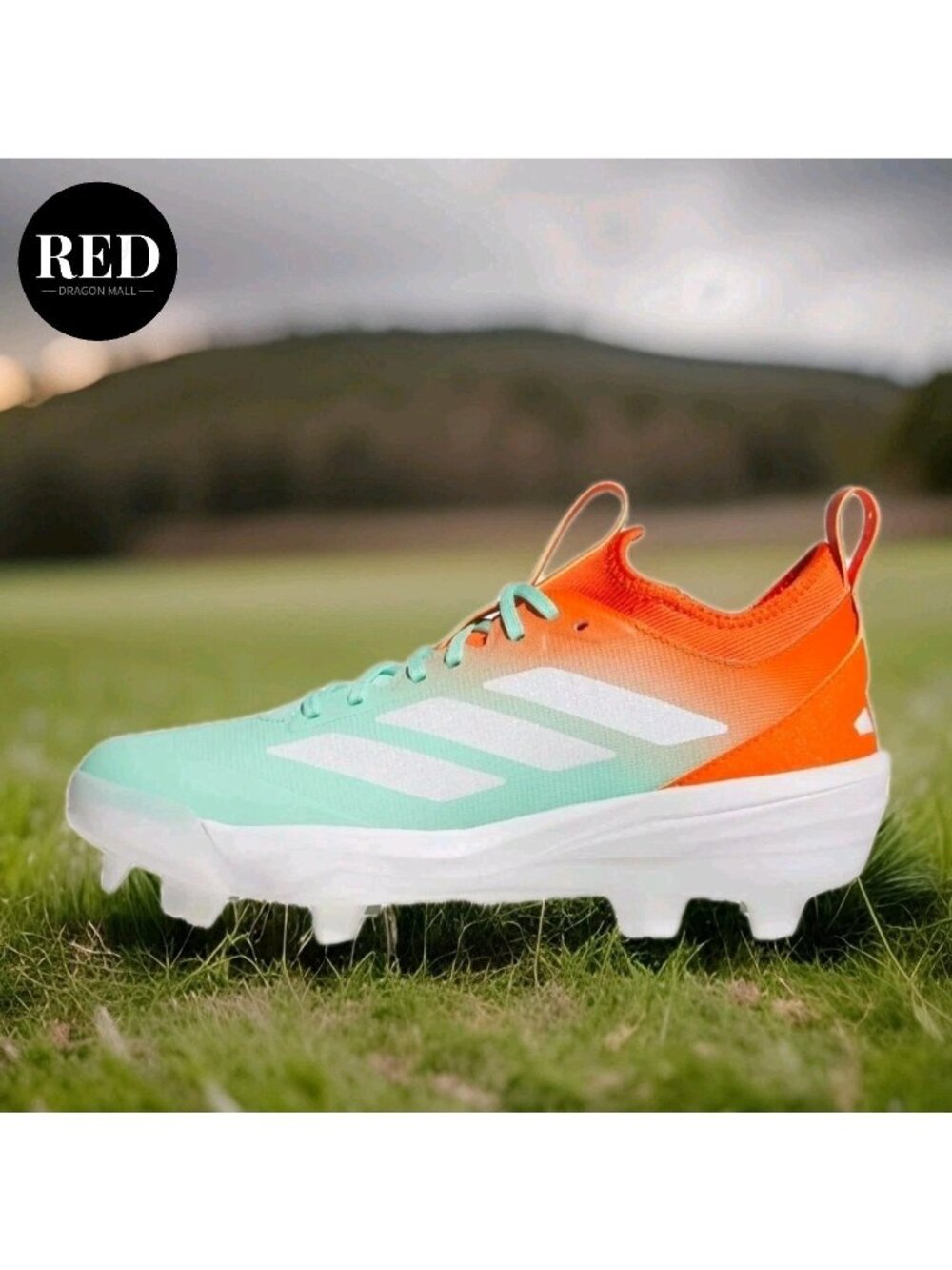 Adidas Adizero Impact TPU Candy Baseball Cleats Orange Green JR7825 - Men's 11